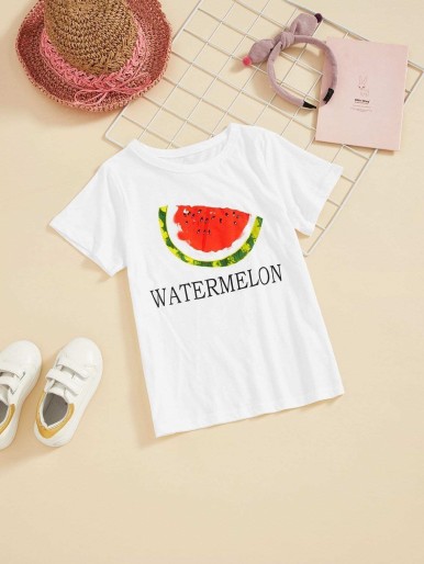 Girls Watermelon Print Top