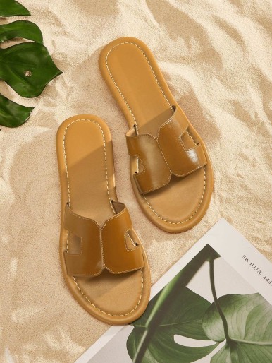 Open Toe Cut Out Sliders