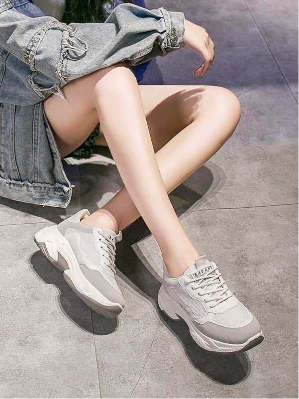 Lace up Front Chunky Sole Trainers