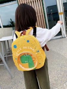 Kids Dinosaur Graphic Pocket Front Backpack