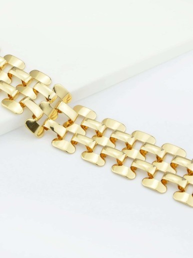 Gold Hollow Chain Bracelet