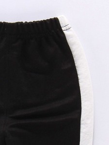 Black & white Sports Toddler boy trousers Side stripes