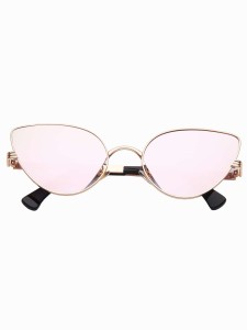 Cat Eye Metal Frame Sunglasses
