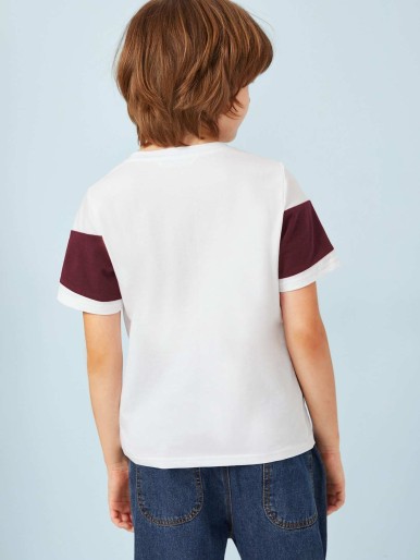 Boys Two Tone Letter Tee