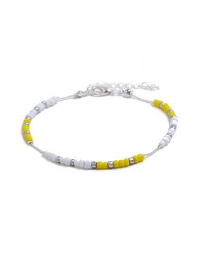 Two Tone Beaded Chain Anklet