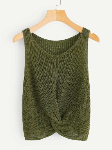 Twist Hem Knit Top