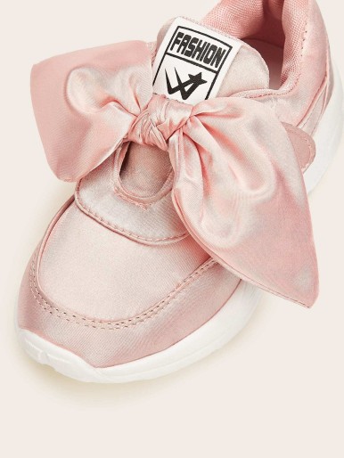 Toddler Girls Bow Decor Sneakers