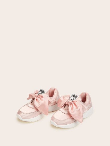Toddler Girls Bow Decor Sneakers