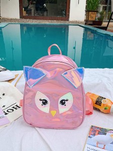 Girls Owl Detail Laser Backpack