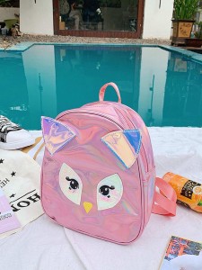 Girls Owl Detail Laser Backpack