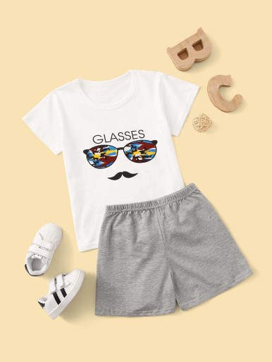 Toddler Boys Sunglass Print Pajama Set