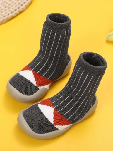 Toddler Boys Geometric Pattern Sock Sneakers
