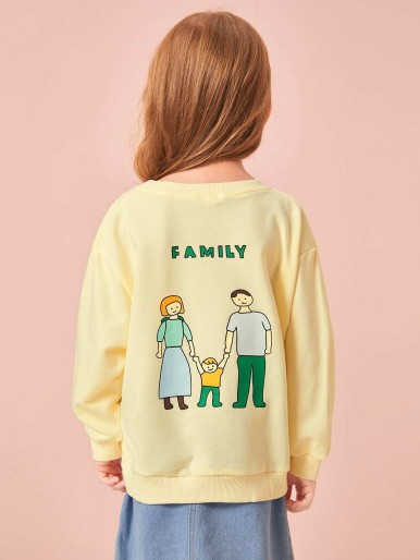 Toddler Girls Letter Graphic Sweatshirt