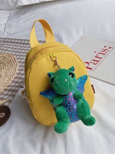 Kids Dinosaur Charm Decor Backpack