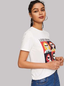 Letter and Cartoon Tee