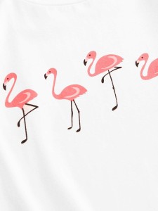 Toddler Girls Flamingo Print Tee