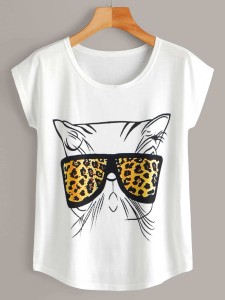 Cat Print Tee