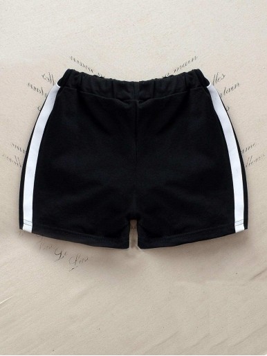 Toddler Boys Contrast Side Track Shorts