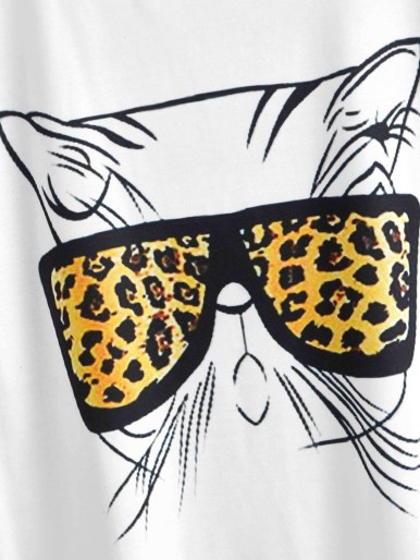 Cat Print Tee