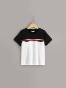 Boys Colorblock Striped Top