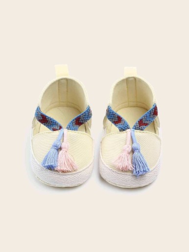 Baby Girls Tassel Decor Flats