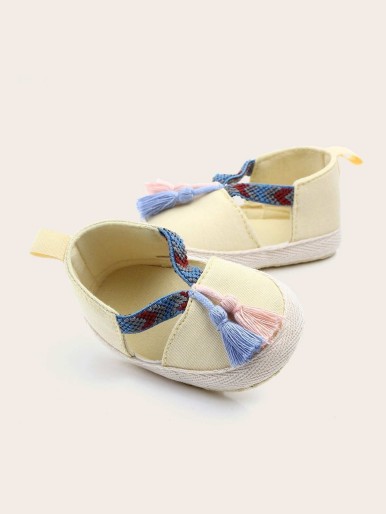 Baby Girls Tassel Decor Flats