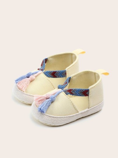 Baby Girls Tassel Decor Flats