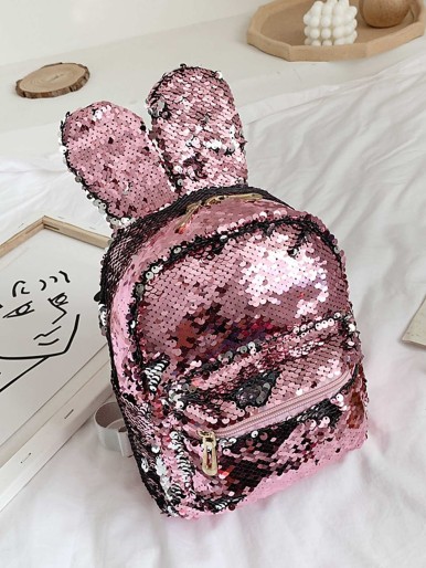 Girls Sequins Full Covered Backpack