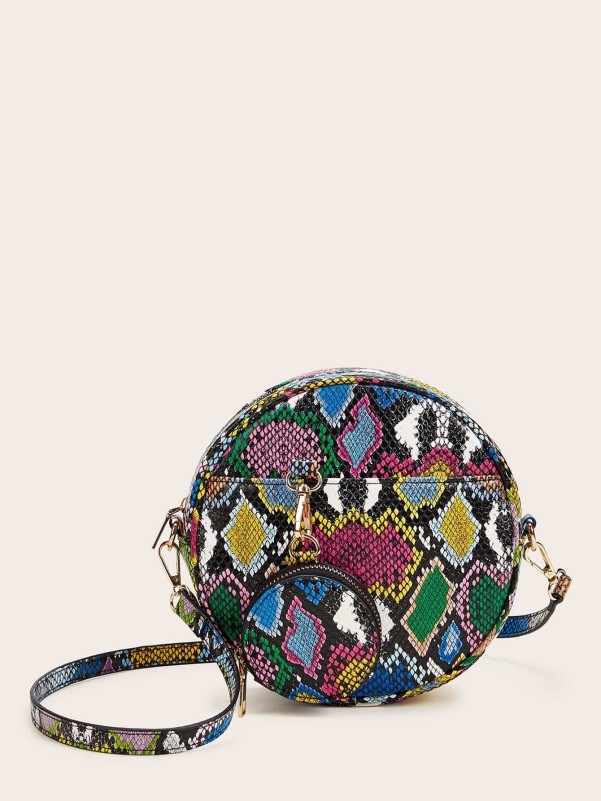 Snakeskin outlet round bag