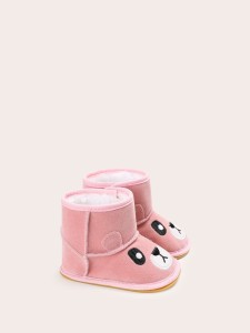 Baby Girls Bear Velcro Boots