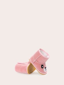 Baby Girls Bear Velcro Boots