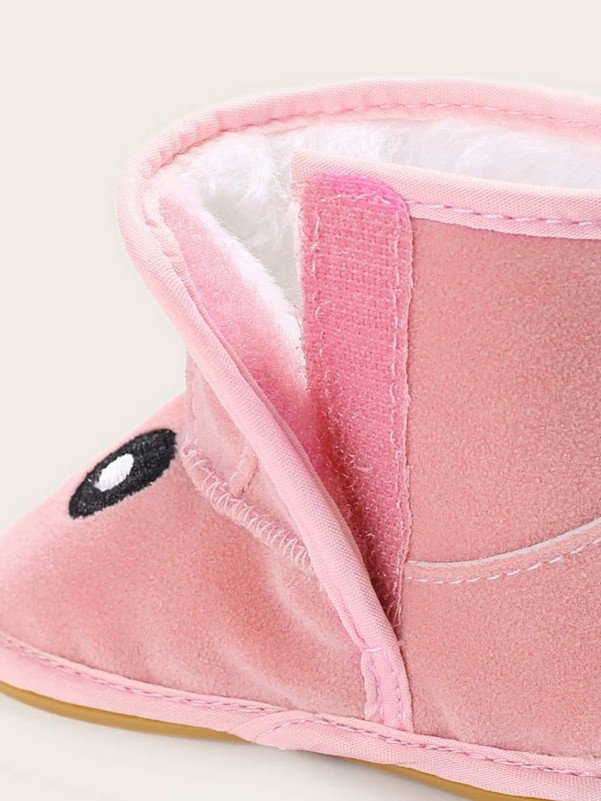 Baby Girls Bear Velcro Boots