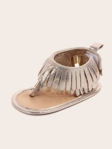 Baby Tassel Decor Toe Post Sandals