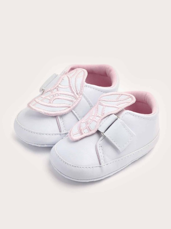 Baby Girls Butterfly Decor Flat Sneakers