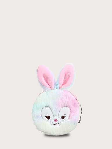Girls Rabbit Design Fluffy Purse