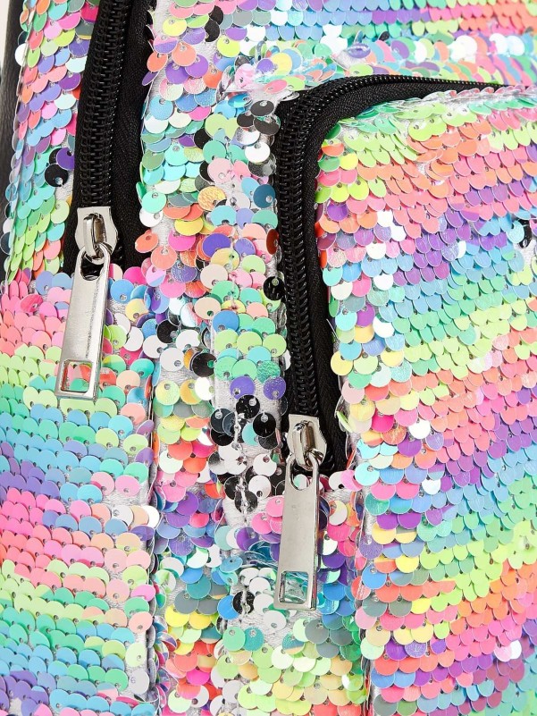 Colorful Sequin Detail Sling Bag