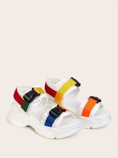 Release Buckle Chunky Sandals