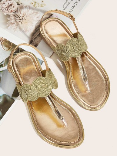 Toe Post Braided Detail Sandals