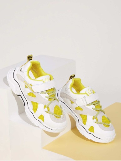 Toddler Girls Two Tone Velcro Strap Sneakers