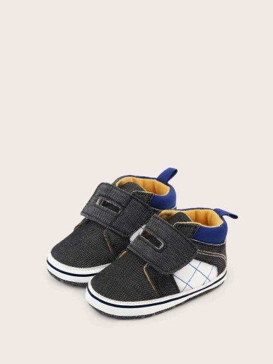 Baby Boy Stitch Detail Velcro Strap Sneakers