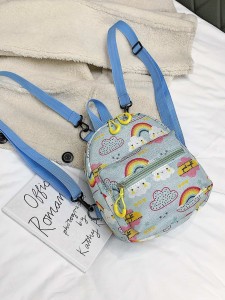 Girls Rainbow Graphic Pocket Front Backpack