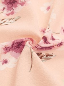 Floral Print Flounce Sleeve Kimono