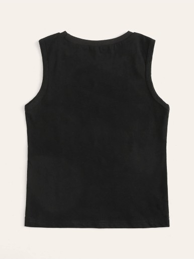 Toddler Boys Letter Graphic Tank Top