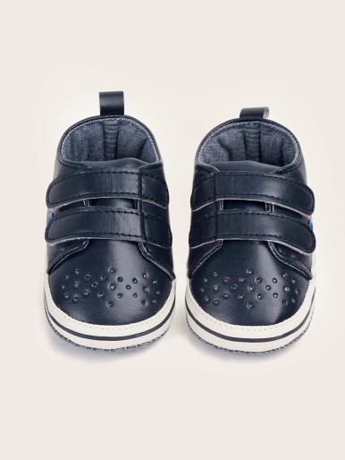 Baby Boys Double Hook-and-loop Straps Sneakers