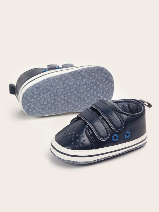 Baby Boys Double Hook-and-loop Straps Sneakers