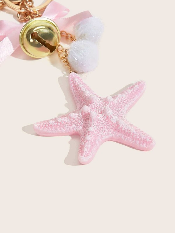 Starfish Shaped Bag Accessory With Bell