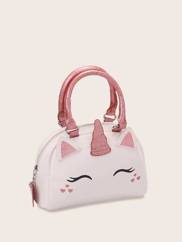 Girls Unicorn Pattern Satchel Bag