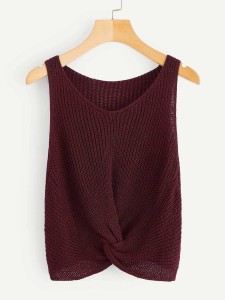 Twist Hem Knit Top