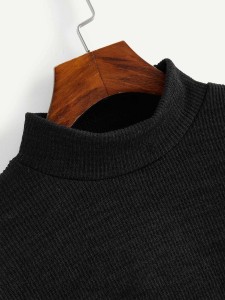 Stand Collar Cut-and-sew Sweatshirt