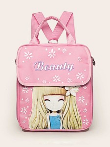 Girls Figure Graphic Backpack